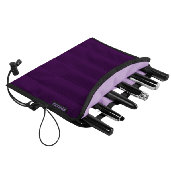 Rickshaw Plush Coozy Roll Pen Case - Iris - Large (6 Pen)-Pen Boutique Ltd