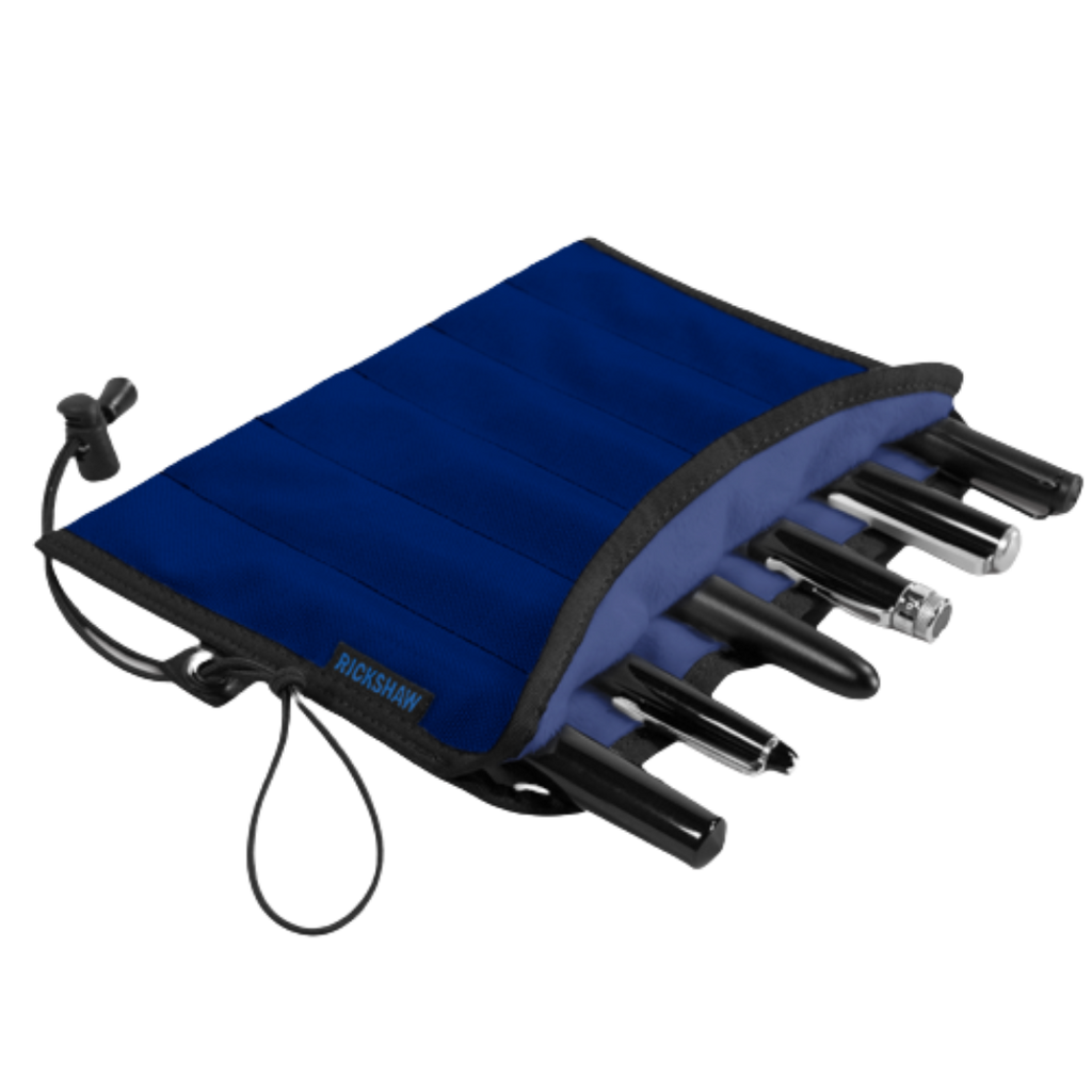 Rickshaw Plush Coozy Roll Pen Case - Mariner - Large (6 Pen)-Pen Boutique Ltd