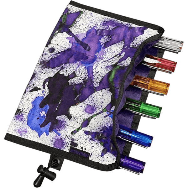 Rickshaw 6 Pen Coozy - Purple Splatter-Pen Boutique Ltd