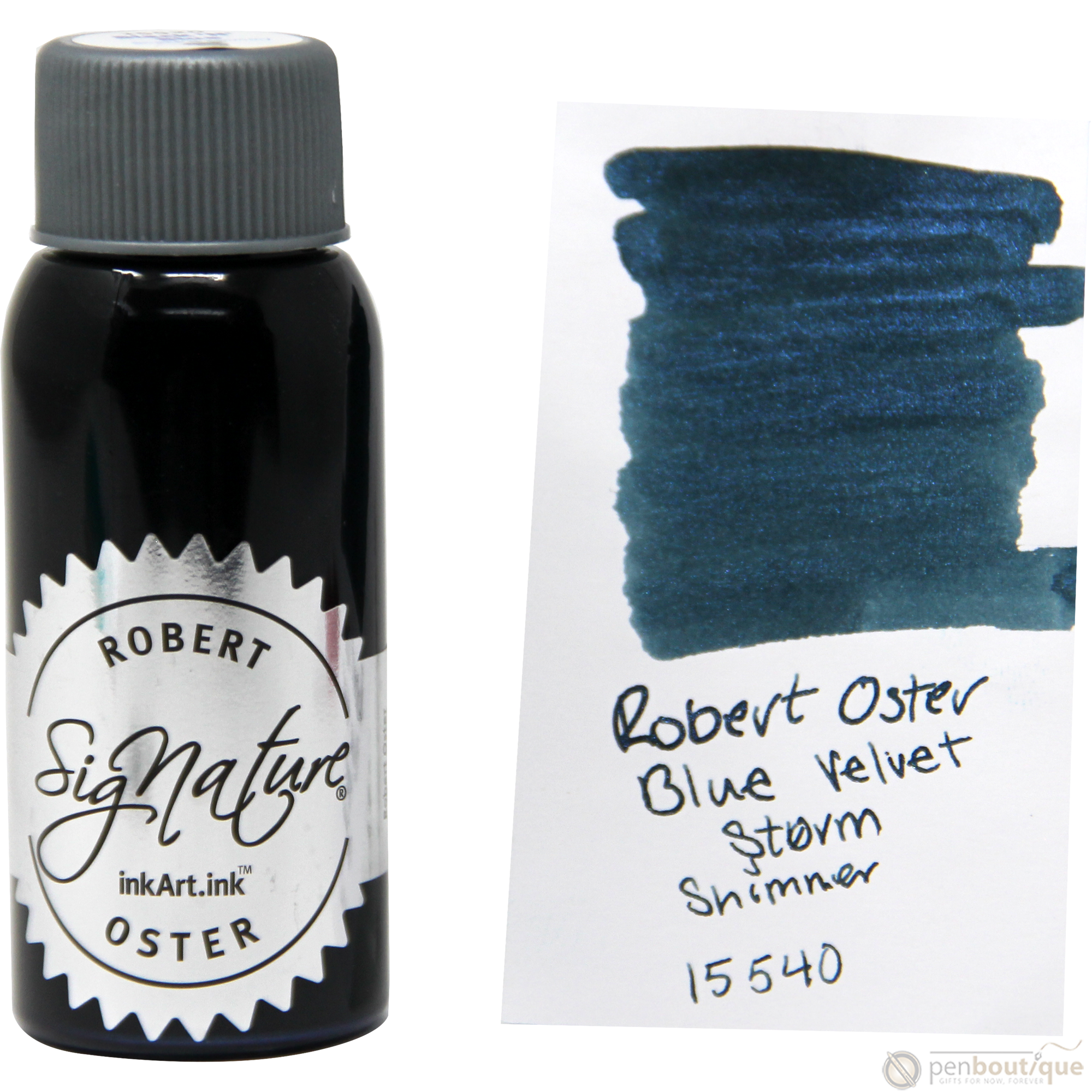 Robert Oster Shake'N'Shimmy Ink Bottle - Blue Velvet Storm - 50ml-Pen Boutique Ltd