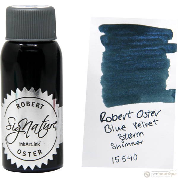 Robert Oster Shake'N'Shimmy Ink Bottle - Blue Velvet Storm - 50ml-Pen Boutique Ltd