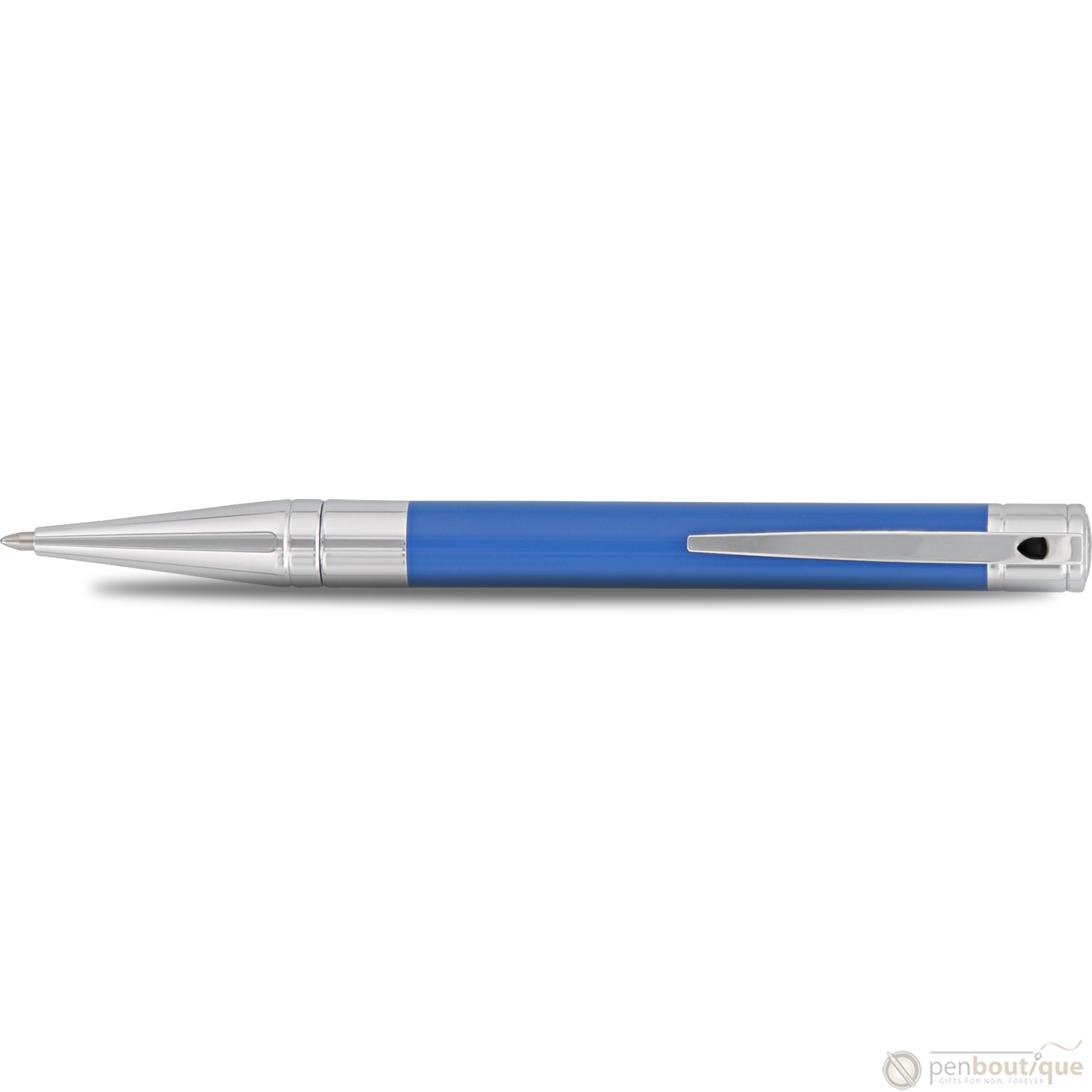 S T Dupont D-Initial Ballpoint Pen - Electric Blue-Pen Boutique Ltd