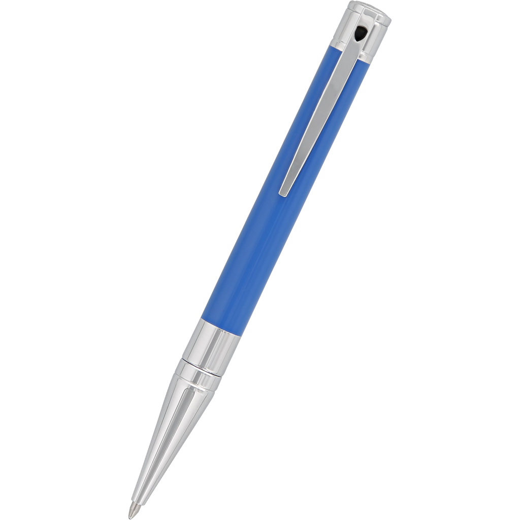 S T Dupont D-Initial Ballpoint Pen - Electric Blue-Pen Boutique Ltd