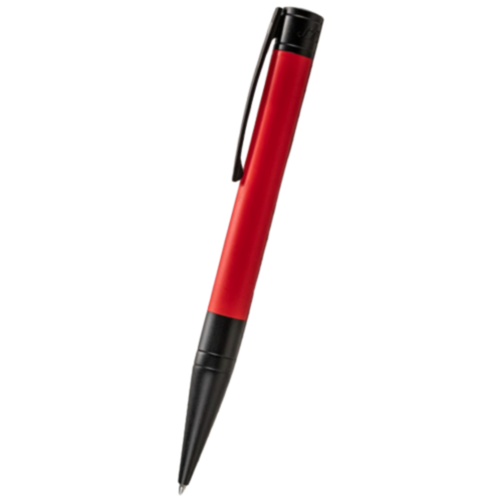 S T Dupont D-Initial Ballpoint Pen - Black Trim - Matte Red-Pen Boutique Ltd