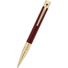 S T Dupont D-Initial Ballpoint Pen - Burgundy - Gold Trim-Pen Boutique Ltd