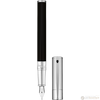 S T Dupont D-Initial Fountain Pen - Chrome Trim - Noir-Pen Boutique Ltd