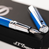 S T Dupont D-Initial Fountain Pen - Electric Blue-Pen Boutique Ltd