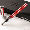 S T Dupont D-Initial Fountain Pen - Scarlet Red-Pen Boutique Ltd