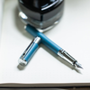 S T Dupont D-Initial Fountain Pen - Shark Blue-Pen Boutique Ltd