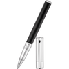 S T Dupont D-Initial Rollerball Pen - Chrome Trim - Noir-Pen Boutique Ltd