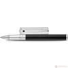 S T Dupont D-Initial Rollerball Pen - Chrome Trim - Noir-Pen Boutique Ltd