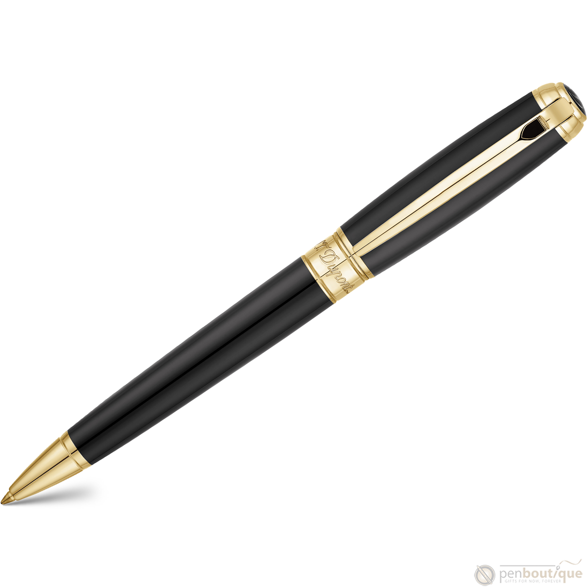 S T Dupont Line D Ballpoint Pen - Black-Pen Boutique Ltd