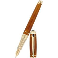 S T Dupont Line D Fountain Pen - Derby - Yellow Gold Trim-Pen Boutique Ltd