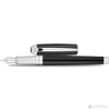 S T Dupont Line D Fountain Pen - Palladium - Black-Pen Boutique Ltd