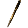 S T Dupont Line D Fountain Pen - Sunburst Black - Yellow Gold Trim (USA Exclusive Edition)-Pen Boutique Ltd
