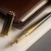 S T Dupont Line D Fountain Pen - Sunburst Black - Yellow Gold Trim (USA Exclusive Edition)-Pen Boutique Ltd