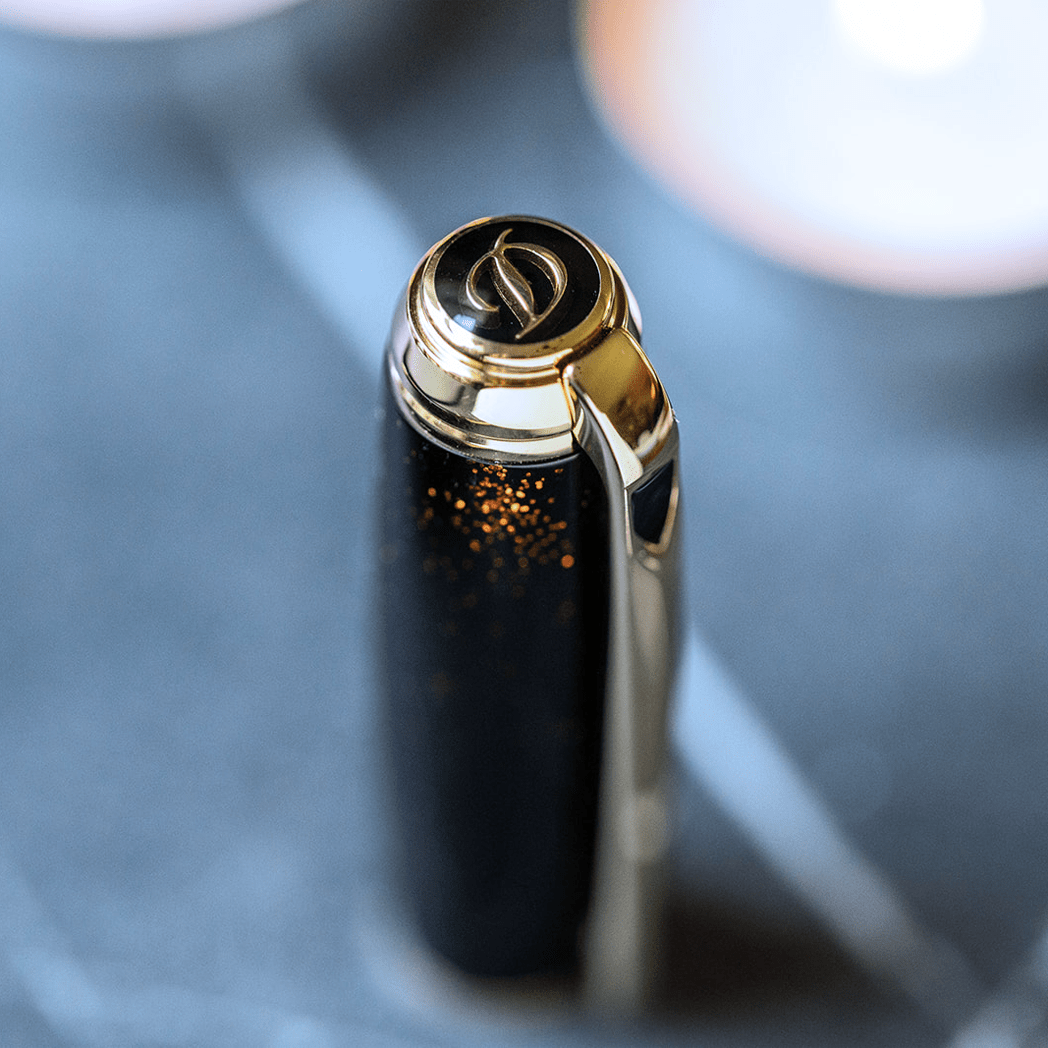 S T Dupont Line D Fountain Pen - Gold Dust - Large (US Exclusive Edition)-Pen Boutique Ltd