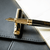 S T Dupont Line D Fountain Pen - Gold Dust - Large (US Exclusive Edition)-Pen Boutique Ltd