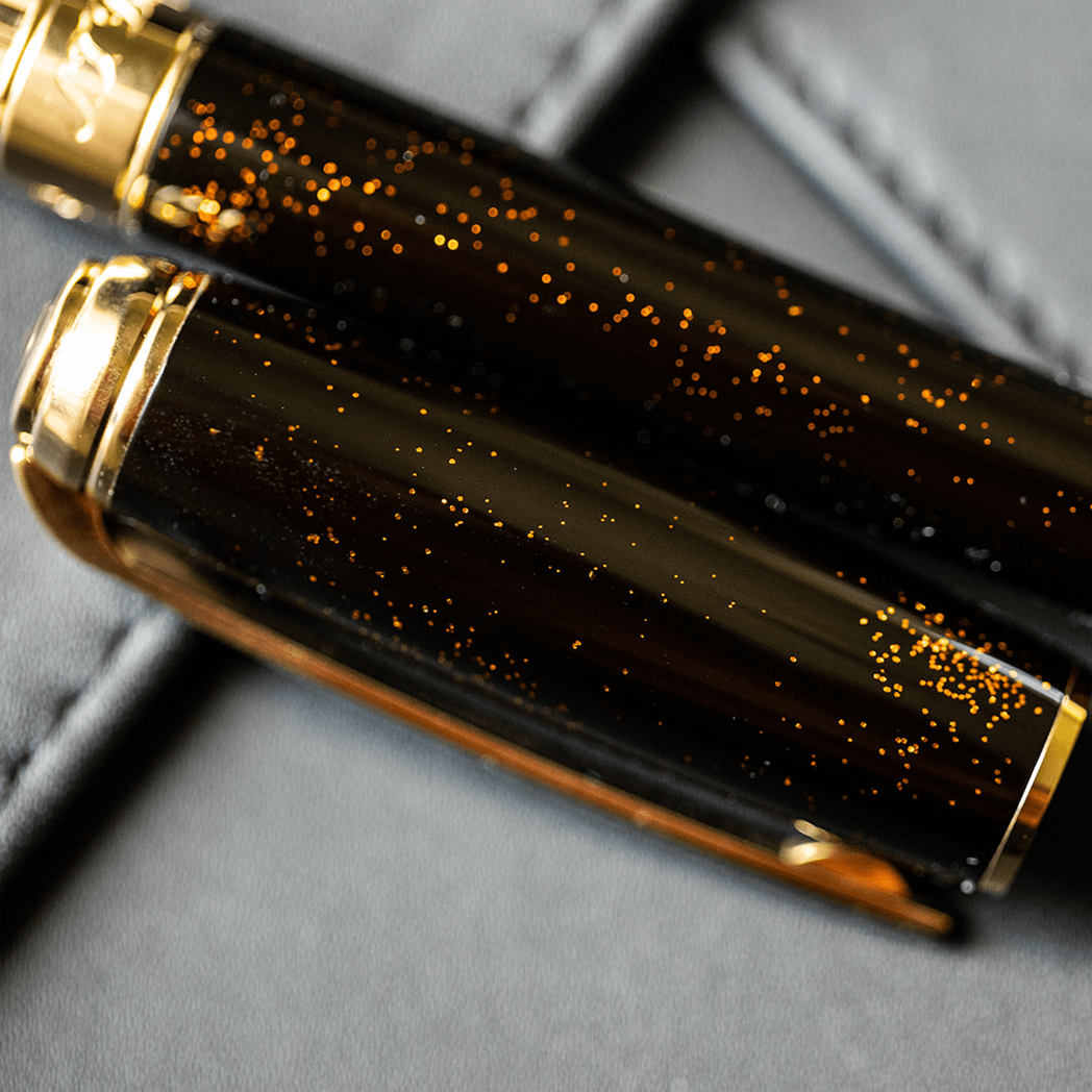 S T Dupont Line D Fountain Pen - Gold Dust - Large (US Exclusive Edition)-Pen Boutique Ltd