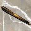 S T Dupont Line D Rollerball Pen - Sunburst Black - Yellow Gold Trim (USA Exclusive Edition)-Pen Boutique Ltd