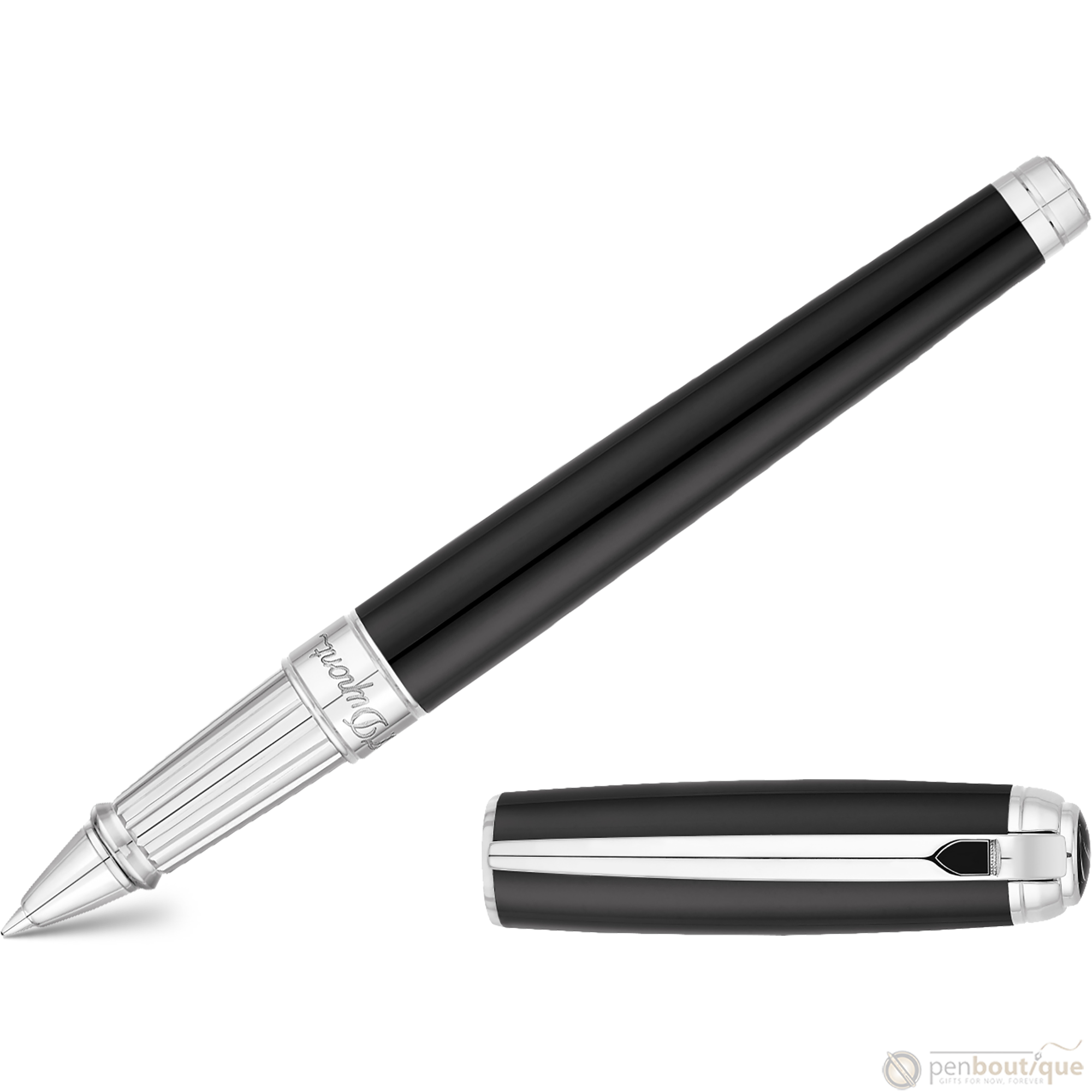 S T Dupont Line D Rollerball Pen - Black-Pen Boutique Ltd