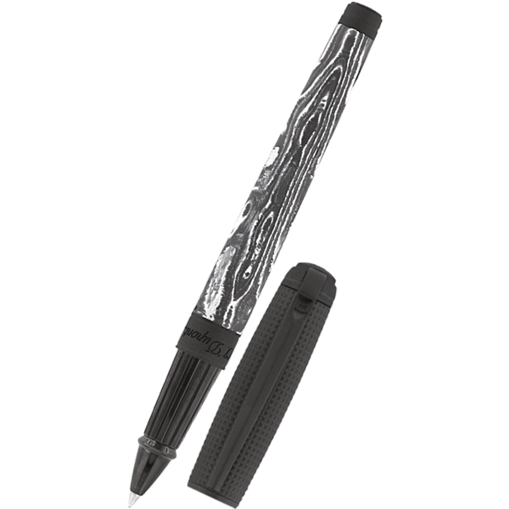 S T Dupont Line D Rollerball Pen - Carbon Graphite - Dark Storm - Large-Pen Boutique Ltd