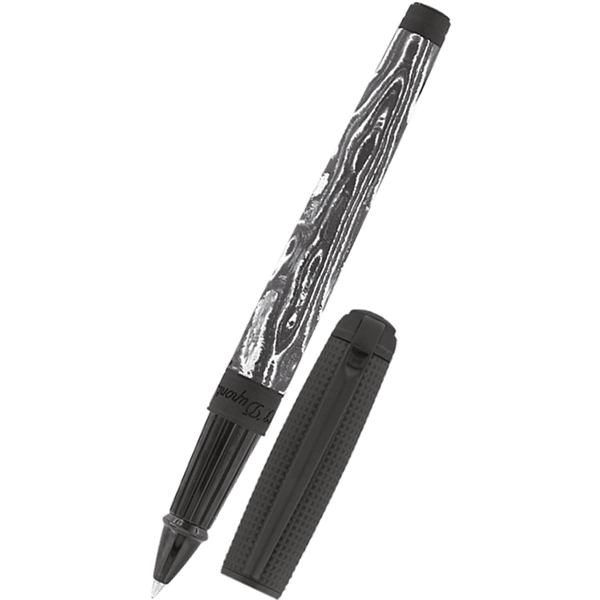 S T Dupont Line D Rollerball Pen - Carbon Graphite - Dark Storm - Large-Pen Boutique Ltd