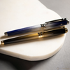S T Dupont Line D Rollerball Pen - Starburst Blue - Palladium Trim (USA Exclusive Edition)-Pen Boutique Ltd