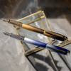S T Dupont Line D Fountain Pen - Sunburst Black - Yellow Gold Trim (USA Exclusive Edition)-Pen Boutique Ltd
