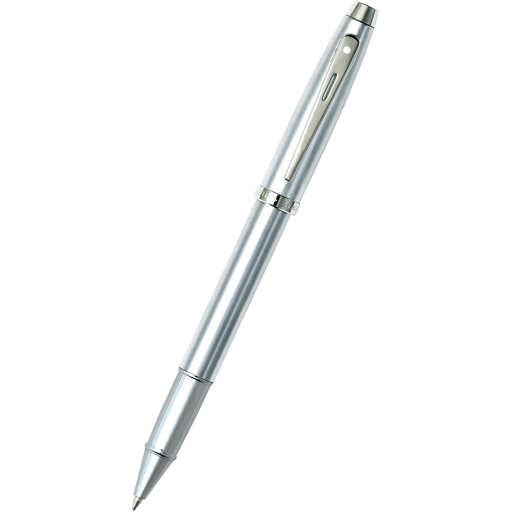 Sheaffer 100 Rollerball Pen - Brushed Chrome - Chrome Trim-Pen Boutique Ltd