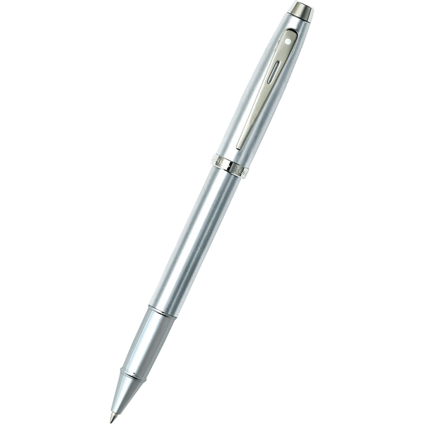 Sheaffer 100 Rollerball Pen - Brushed Chrome - Chrome Trim-Pen Boutique Ltd