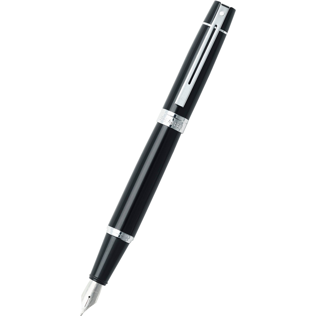 Sheaffer 300 Fountain Pen - Glossy Black Lacquer Medium - Pen