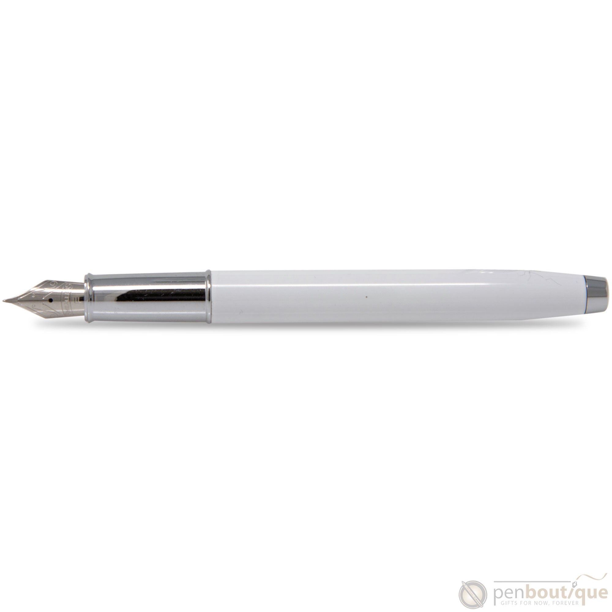 Sheaffer 100 Fountain Pen - White - Chrome Trim-Pen Boutique Ltd