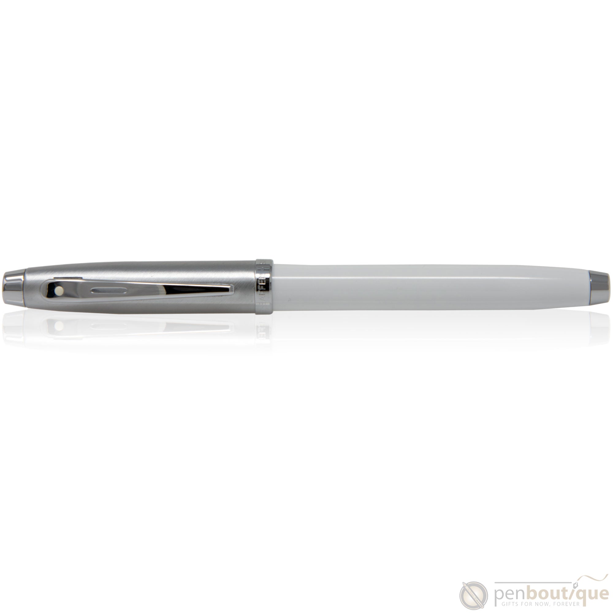 Sheaffer 100 Fountain Pen - White - Chrome Trim-Pen Boutique Ltd