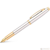 Sheaffer 100 Fountain Pen - Chrome w/Gold Tone - Stainless Steel Medium Nib-Pen Boutique Ltd