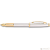 Sheaffer 100 Fountain Pen - Chrome w/Gold Tone - Stainless Steel Medium Nib-Pen Boutique Ltd