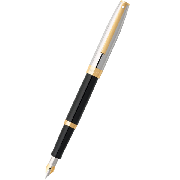 Sheaffer Sagaris Fountain Pen - Chrome Trim - Black-Pen Boutique Ltd