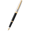 Sheaffer Sagaris Fountain Pen - Chrome Trim - Black-Pen Boutique Ltd