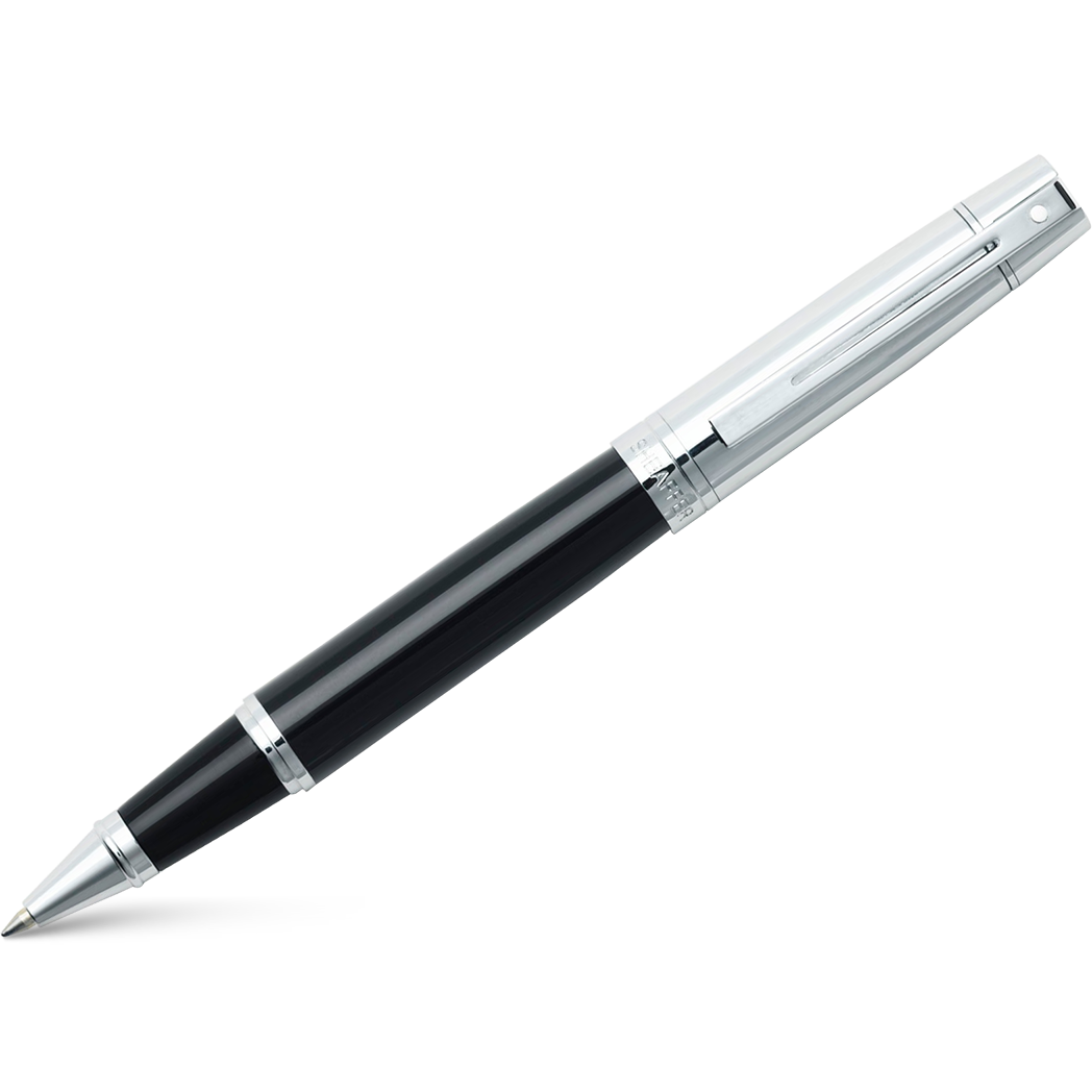 Sheaffer 300 Glossy Black with Bright Chrome Cap Rollerball Pen-Pen Boutique Ltd