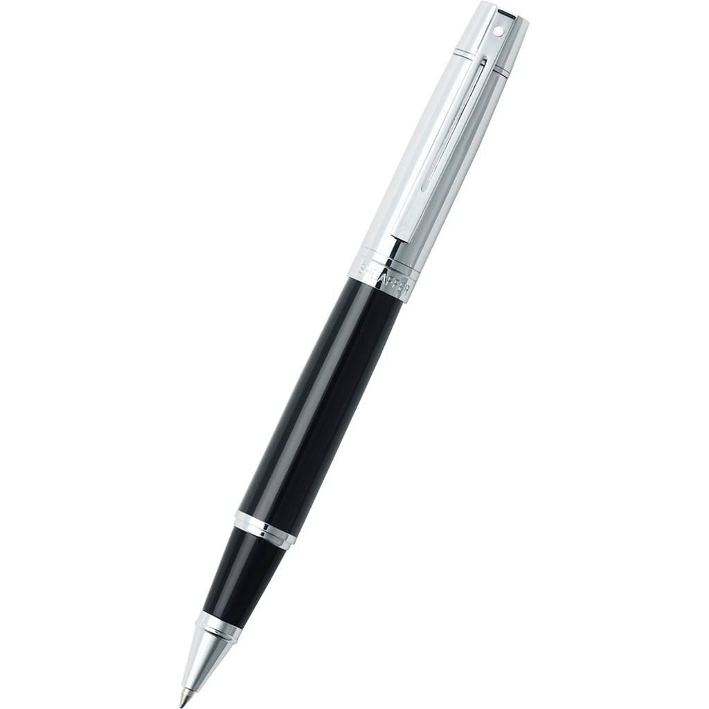 Sheaffer 300 Glossy Black with Bright Chrome Cap Rollerball Pen-Pen Boutique Ltd