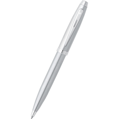 Sheaffer 100 Ballpoint Pen - Brushed Chrome - Chrome Trim-Pen Boutique Ltd