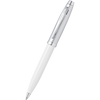 Sheaffer 100 Ballpoint Pen - White - Chrome Trim (Blistercard)-Pen Boutique Ltd