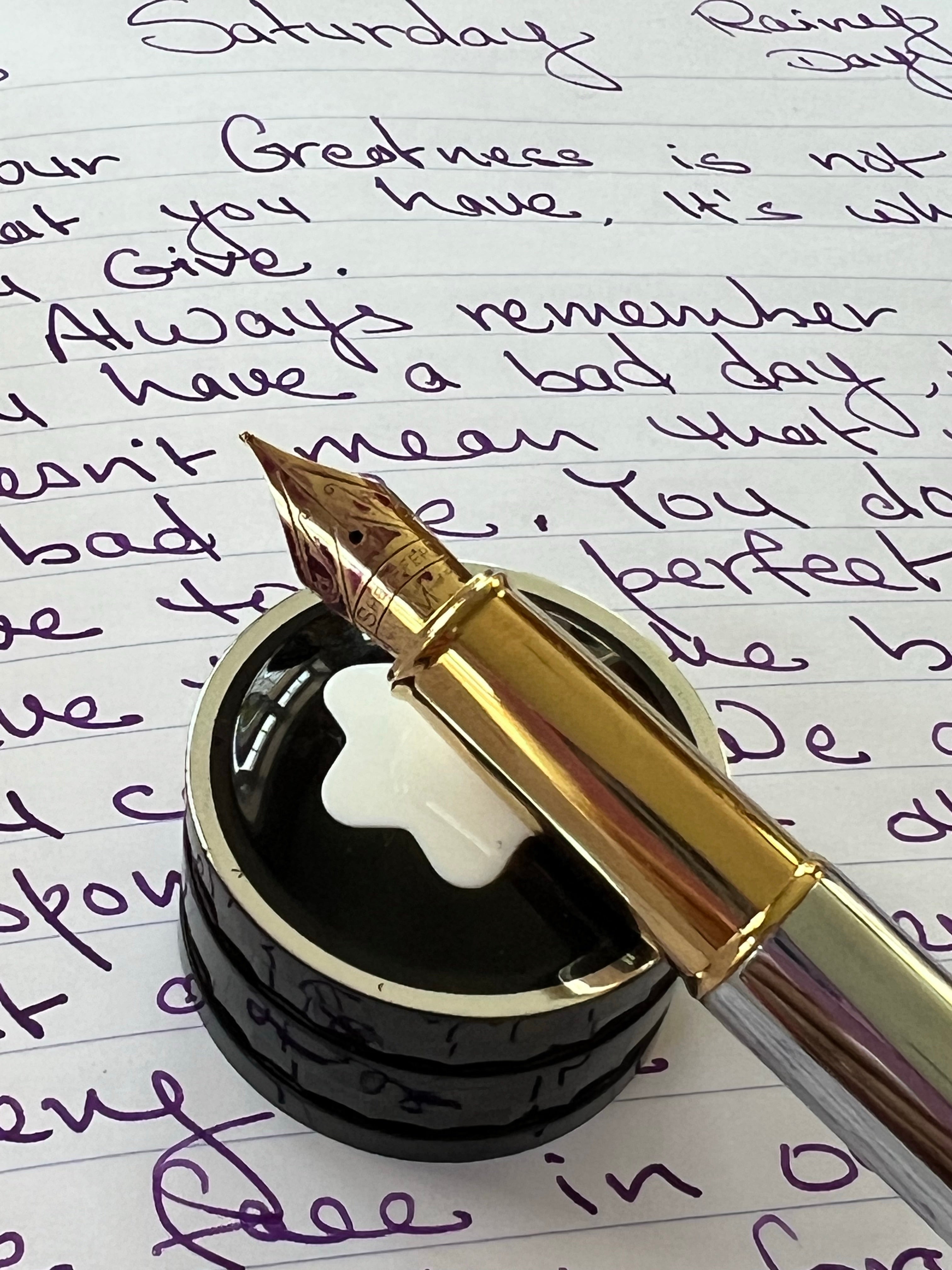 Sheaffer 100 Black and Gold Fountain Pen