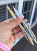 SHEAFFER 100 CHROME WITH GOLD TRIMS SET FOUNTAIN PEN M + BALLPOINT-Pen Boutique Ltd