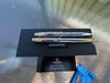 SHEAFFER 100 CHROME WITH GOLD TRIMS SET FOUNTAIN PEN M + BALLPOINT-Pen Boutique Ltd