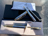 SHEAFFER 100 CHROME WITH GOLD TRIMS SET FOUNTAIN PEN M + BALLPOINT-Pen Boutique Ltd