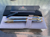 SHEAFFER 100 CHROME WITH GOLD TRIMS SET FOUNTAIN PEN M + BALLPOINT-Pen Boutique Ltd