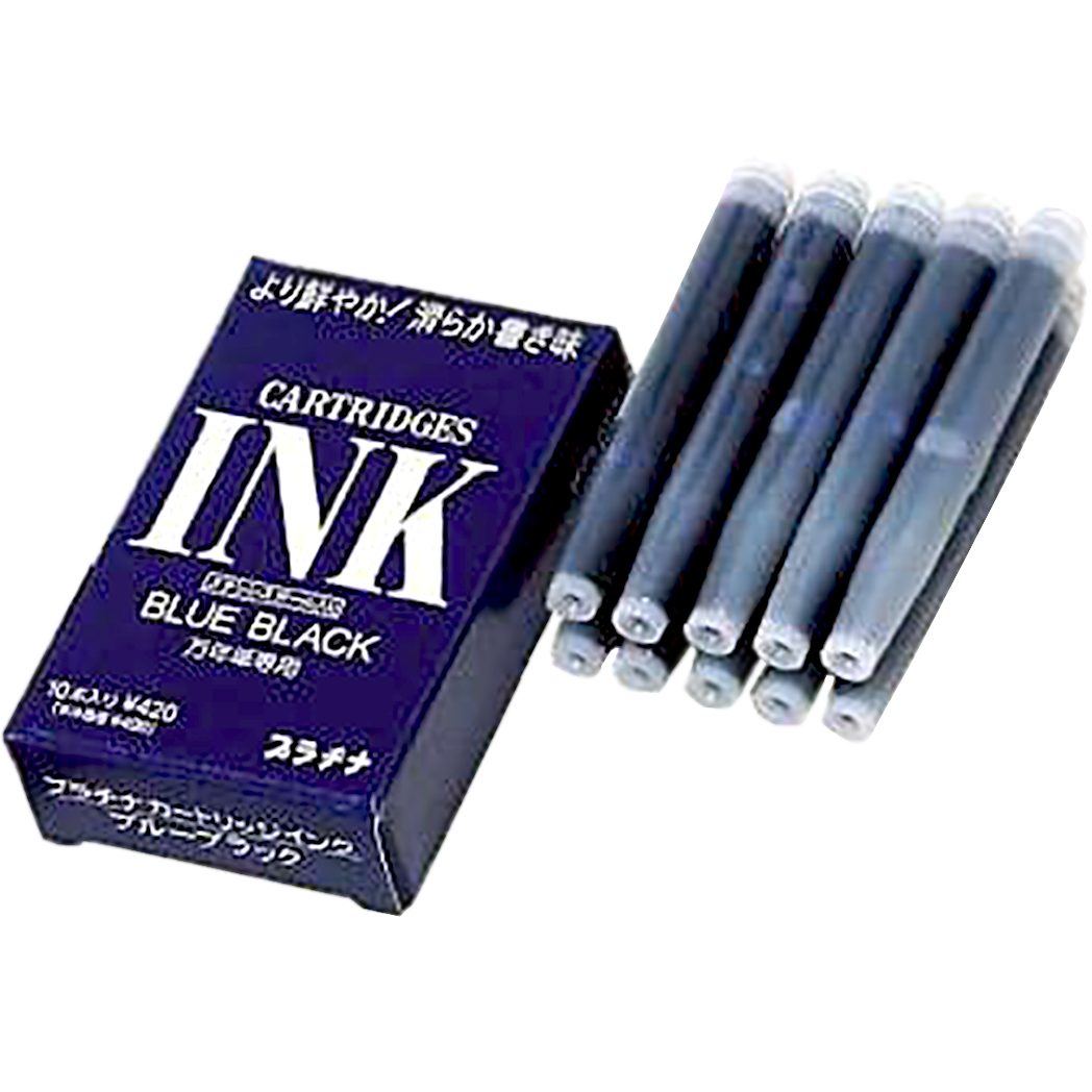 Platinum Blue Black Ink Cartridges 10/box