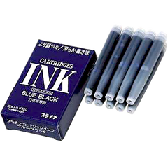 Platinum Blue Black Ink Cartridges 10/box-Pen Boutique Ltd