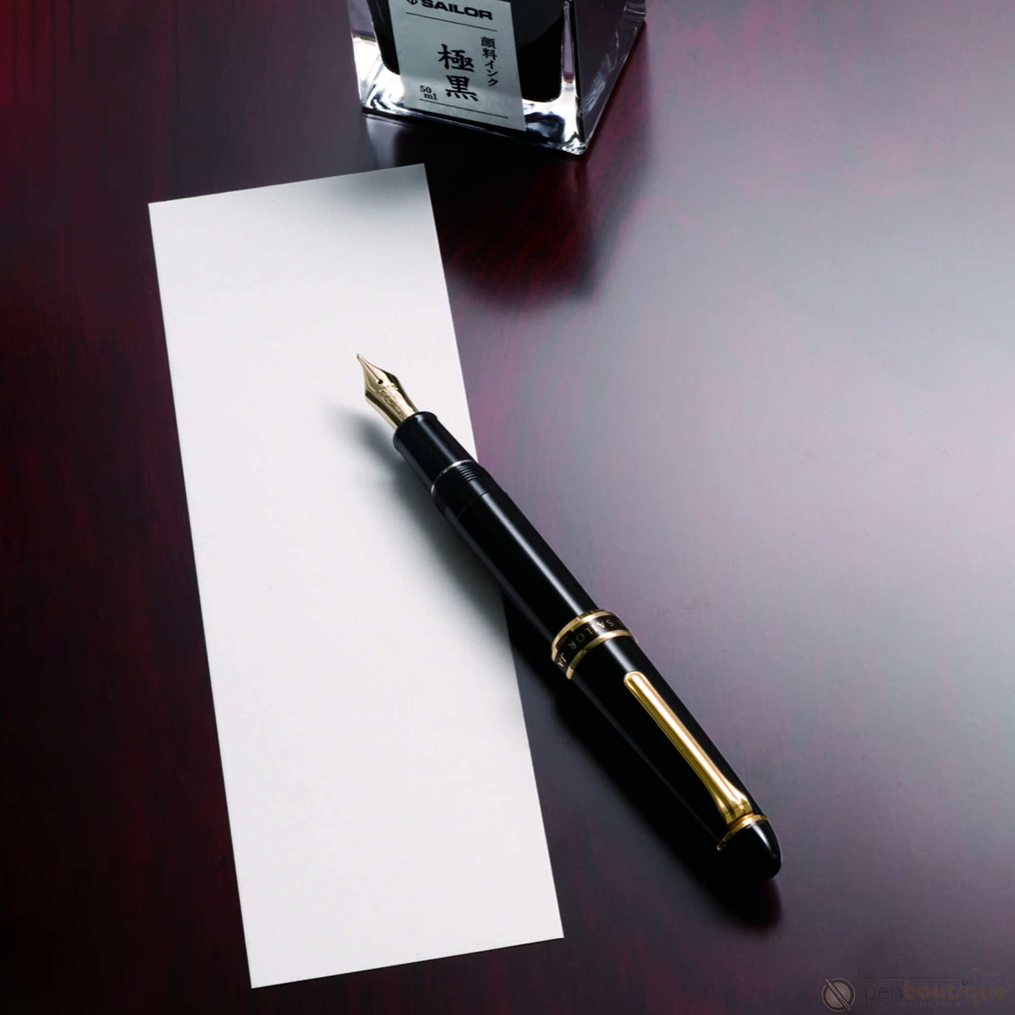 Sailor 1911 Fountain Pen - Naginata Togi - Gold Trim - Black - Bespoke Dealer Exclusive-Pen Boutique Ltd